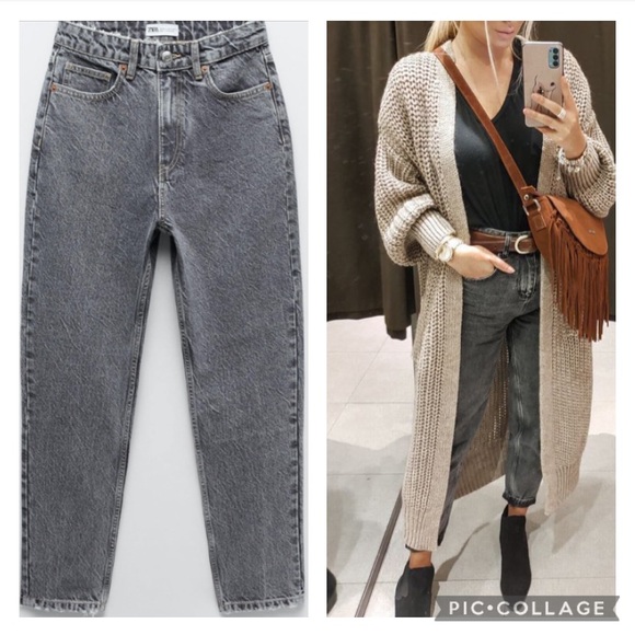 Zara | Jeans | Zara High Rise Classic Mom Fit Distressed Jeans | Poshmark
